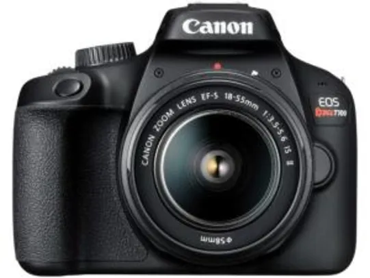 [Clube Da Lu + APP] Câmera Digital Canon Semiprofissional - EOS Rebel T100 | R$1.043