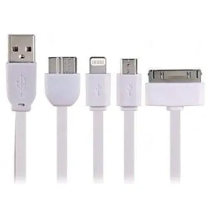 Cabo Carregador Universal USB 4x1 Branco Worldcomp