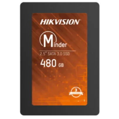 SSD Hikvision Minder, 480GB, Sata III, Leitura 550MBs e Gravação 470MBs, HS-SSD-Minder(S)/480G