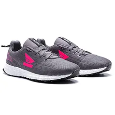 Tenis Feminino Oldsen Insanity Confortavel Dia A Dia Treino Corrida Caminha (38, CINZA ROSA)