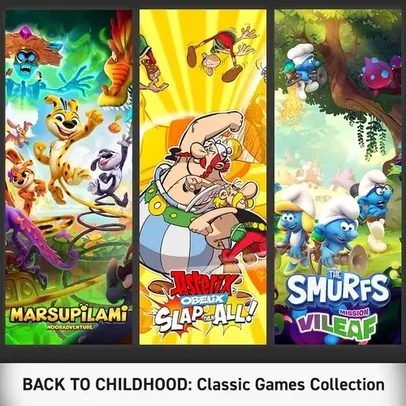 PS4 & PS5 - Back to Childhood: Classic Games Collection - Marsupilami - Hoobadventure, Asterix & Obelix; The Smurfs - Mission Vileaf Bundle