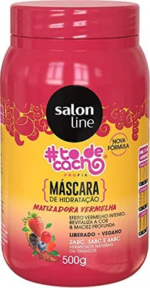 Máscara de Hidratação #todecacho Vermelhão do Poder Salon Line 500g, Salon Line, Vermelhão, 500G