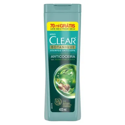 Shampoo Clear Anticaspa e Anticoceira Botanique - 400ml 