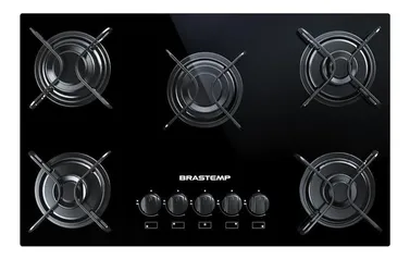 Fogão cooktop gás Brastemp BDD75 preto 127V/220V - R$ 577,99