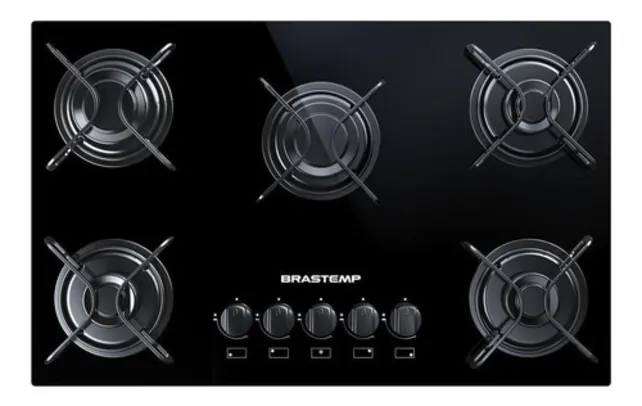 Fogão cooktop gás Brastemp BDD75 preto 127V/220V - R$ 577,99