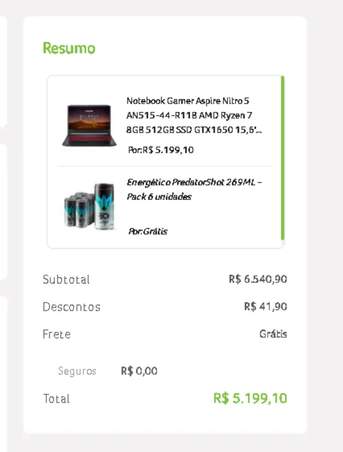 Imagem na descrição da promoção