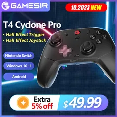 GameSir Cyclone Pro Controle Gamepad Sem Fio com Efeito Hall, Bluetooth, apto para Nintendo Switch, iPhone, Telefone Android,