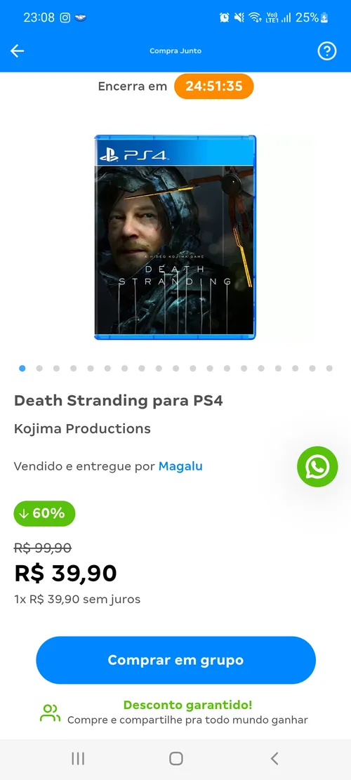 Imagem na descrição da promoção