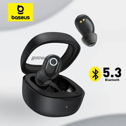 [Com Taxa] Fones Baseus WM02: Sem fio, Bluetooth 5.3, 25h de bateria.