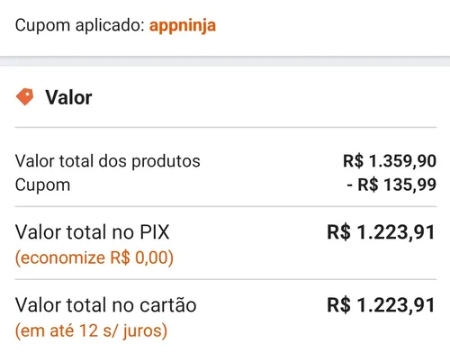 Imagem na descrição da promoção