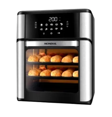 [Magalu] Fritadeira Elétrica sem Óleo/Air Fryer Mondial Forno Oven AFON-12L-BI Preta 12L - 220V