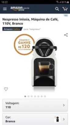 (PRIME) Nespresso Inissia 110v e 220v - R$230