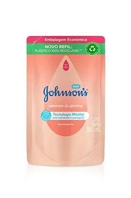 Johnson's Baby Refil Sabonete Líquido Glicerina Da Cabeça Aos Pés,380ml