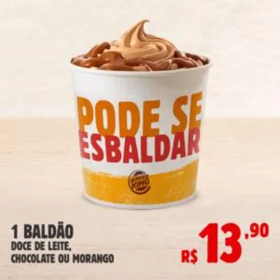 1 Baldão | Doce de leite, Chocolate ou Morango R$14