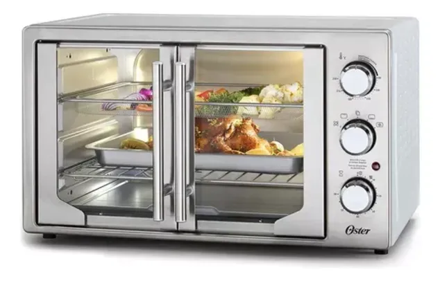 Forno E Fritadeira Sem Óleo Oster 42l French Door 2 Em 1