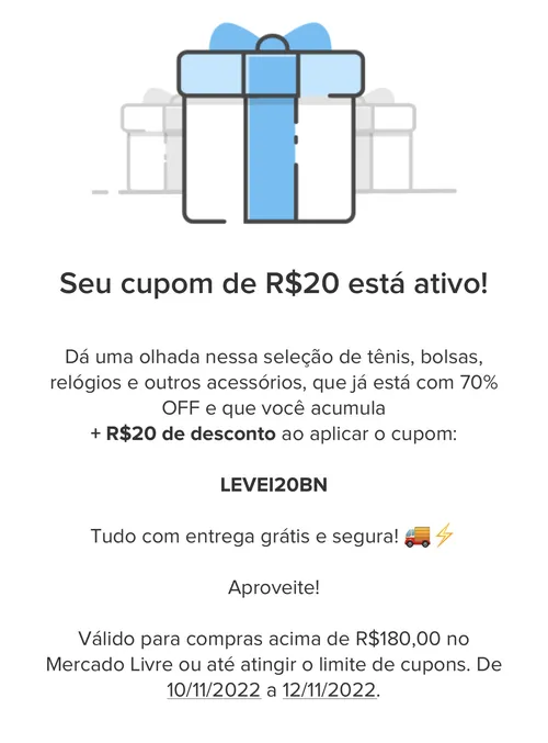 Imagem na descrição da promoção