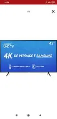 [APP+AME] Smart TV LED 43' Samsung - R$1349