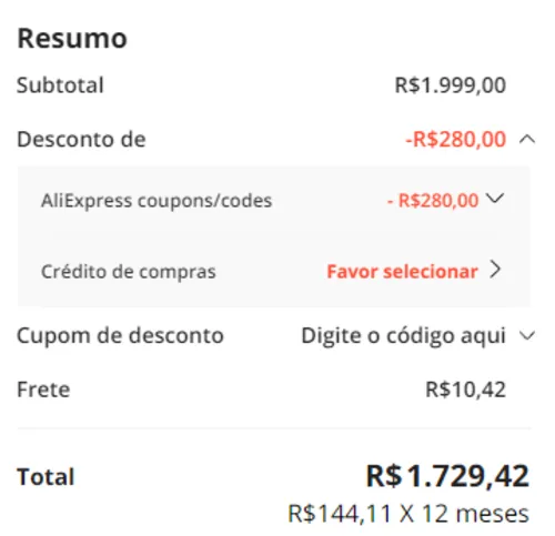 Imagem na descrição da promoção