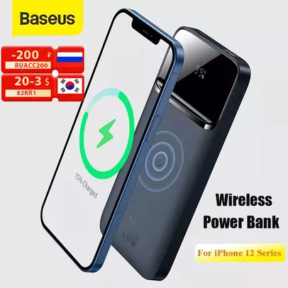 Power Bank Baseus 10000mAh  For iPhone 13 Wireless Charger PD 20W Fast Charger External Battery Portable Charger For iPhone 12|Power