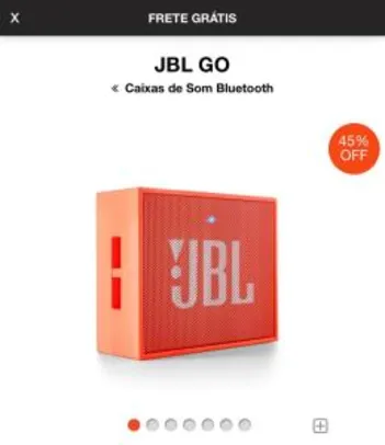 Caixa de Som Bluetooth JBL GO - R$109