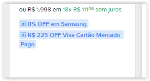 Imagem na descrição da promoção