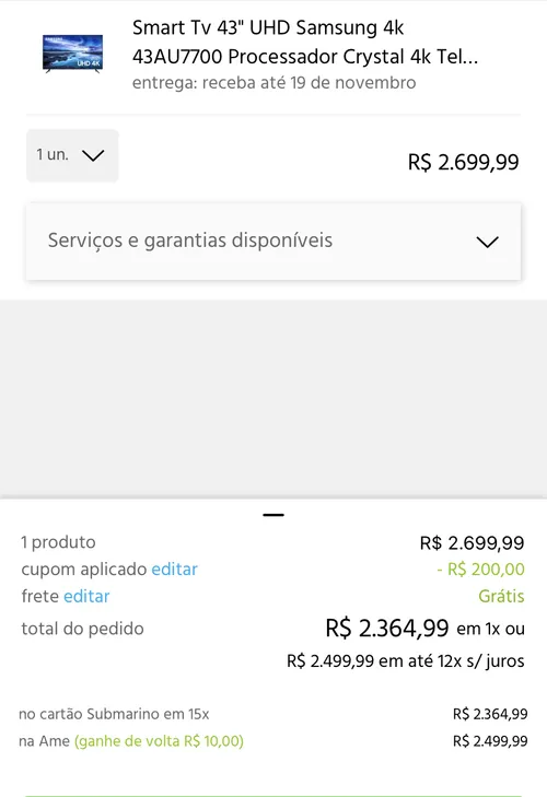 Imagem na descrição da promoção