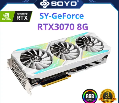 Placa de Vídeo RTX 3070 8GB GDDR6 SOYO