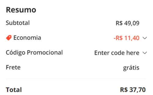 Imagem na descrição da promoção