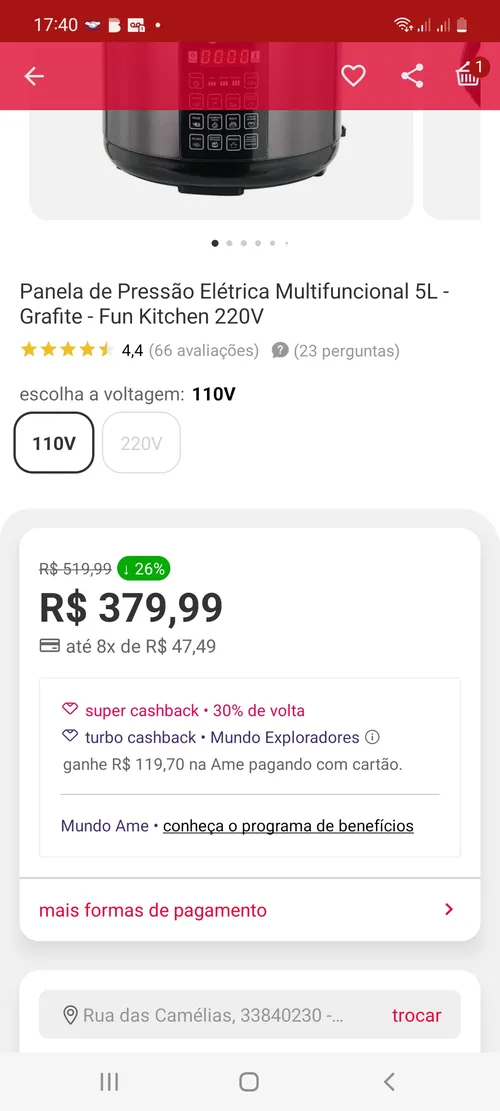 Imagem na descrição da promoção