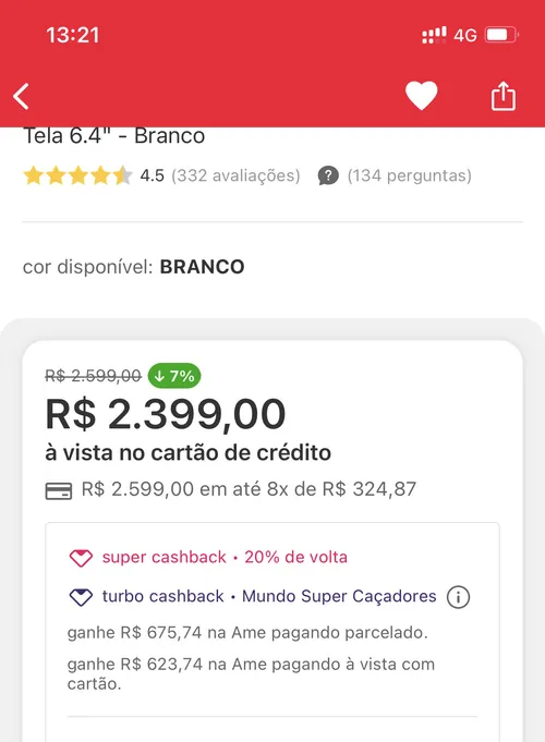 Imagem na descrição da promoção