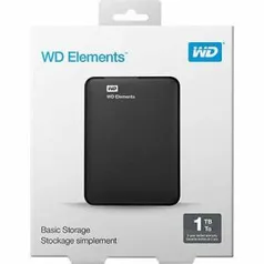 HD externo 1tb usb portátil Elements Western Digital