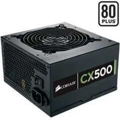 Fonte Corsair 500W 80 Plus Bronze CX500 CP-9020047-WW - R$215,76