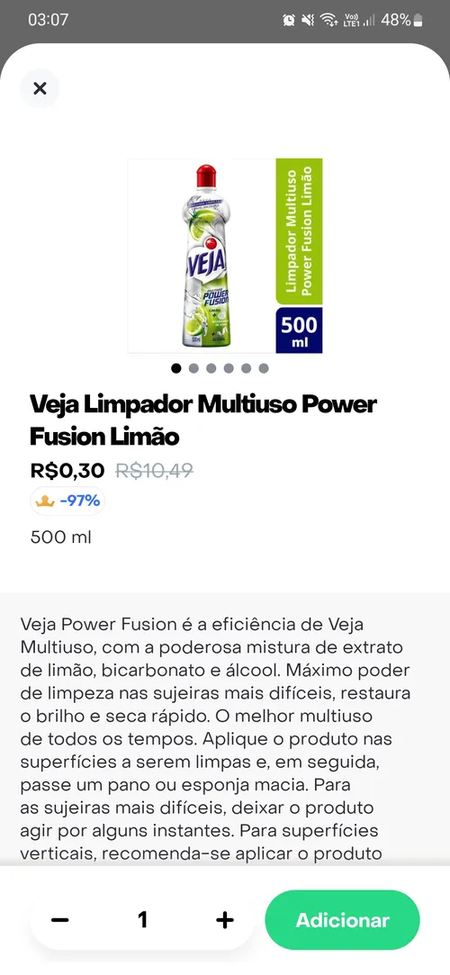 Imagem na descrição da promoção