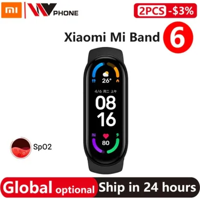 [Novos usuários] Mi Smart Band 6 Xiaomi [versão chinesa] | R$171
