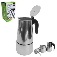 Cafeteira Italiana De Inox 450ml Para 9 Xicaras Na Caixa Americanas