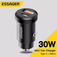 [Conta Nova] Essager 30w 5a qc pd 3.0 scp usb carregador de carro rápida charge4.0 usb 