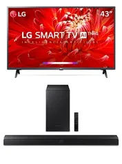 SMART TV LED 43" LG + SOUNDBAR SAMSUNG T555 2.1 320W