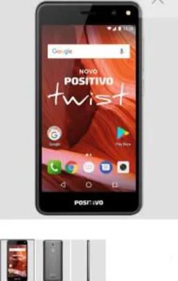 Smartphone Positivo Twist S511 Dual Chip Android 7.0 Tela 5.0 16BG Câmera 8MP Cinza