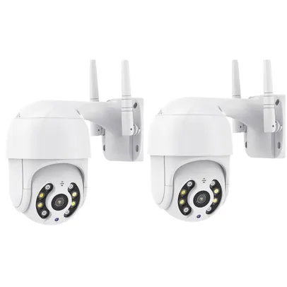 Kit 2 Câmera Ip Rotativa Icsee A8 Segurança Externa Dome Wifi Full HD