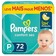 Pampers Fralda Confort Sec P 72 Unidades