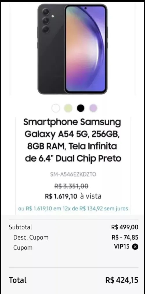 Imagem na descrição da promoção