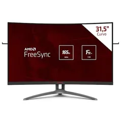 Monitor Gamer Curvo LED 31.5" Full HD AOC Agon, Full HD, 1ms, 165 Hz, FreeSync, Light FX, Modo Mira