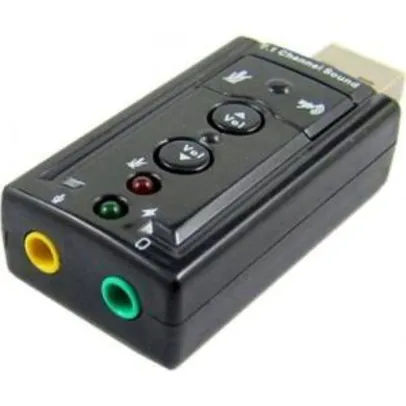 Adaptador MD9 USB, A Macho, Áudio e Fone, Preto - 7927 | R$18
