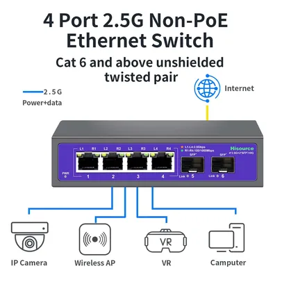 [TAXA INCLUSA + MOEDAS] Hisme Ethernet Switch 8 portas 2.5G + 1 porta 10G SFP