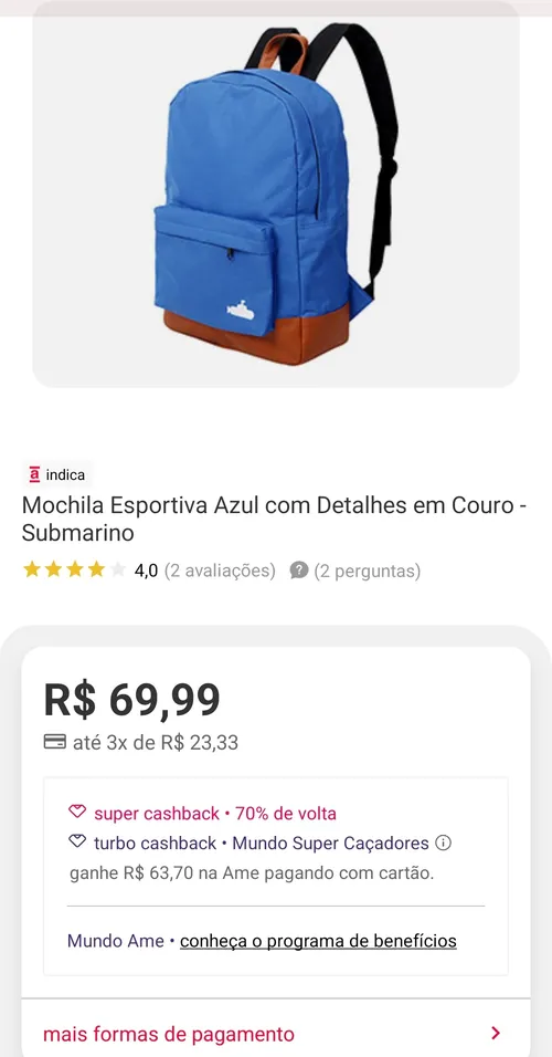 Imagem na descrição da promoção