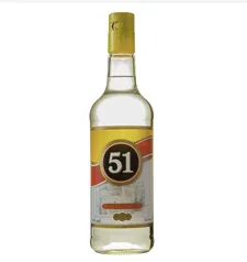 Aguardente 51 PIRASSUNUNGA Garrafa 965ml | R$9