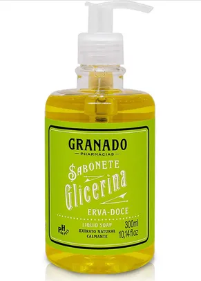 [PRIME] Sabonete Líquido 300ml GRANADO Glicerina Erva-doce | R$13