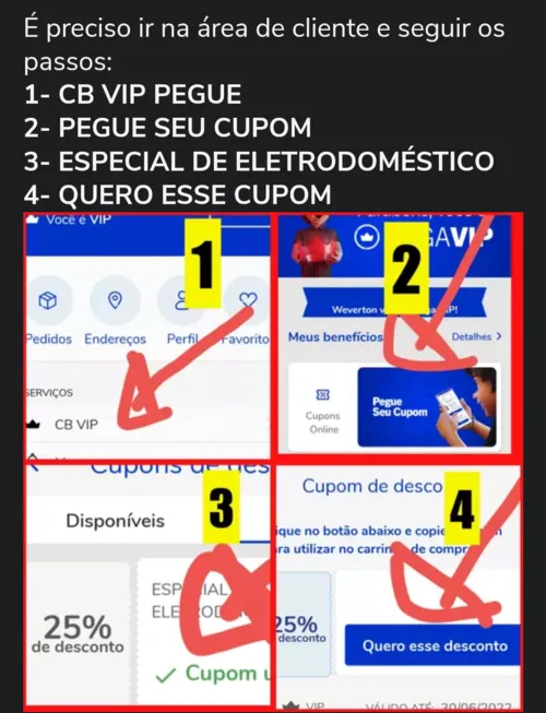 Imagem na descrição da promoção