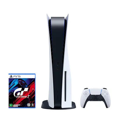 Console PlayStation 5 Edição Física + Jogo Gran Turismo 7 + Controle sem fio DualSense - PS5