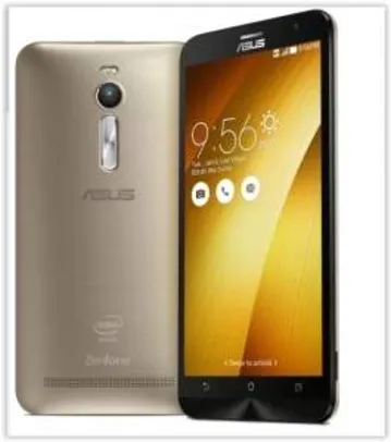 [Saraiva] Smartphone Asus Zenfone 2 Dourado Tela 5.5" Android 5 Câmera 13Mp Dualchip Intel Atom Quad Core 32Gb por R$ 1147